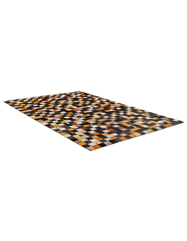 Detail image of  5' 1 x 8' Cowhide - Patchwork Rug