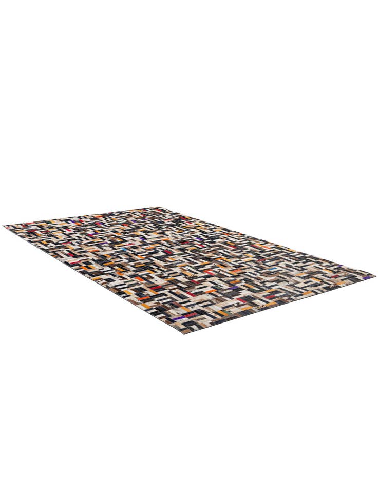 Detail image of  5' 1 x 8' Cowhide - Patchwork Rug