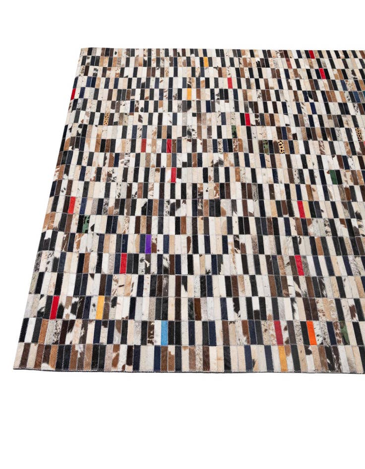 Detail image of  5' x 8' Cowhide - Patchwork Rug