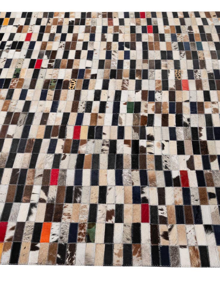 Detail image of  5' x 8' Cowhide - Patchwork Rug
