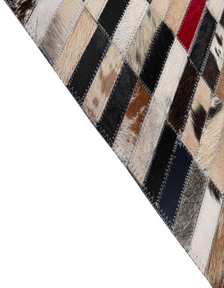 Detail image of  5' x 8' Cowhide - Patchwork Rug