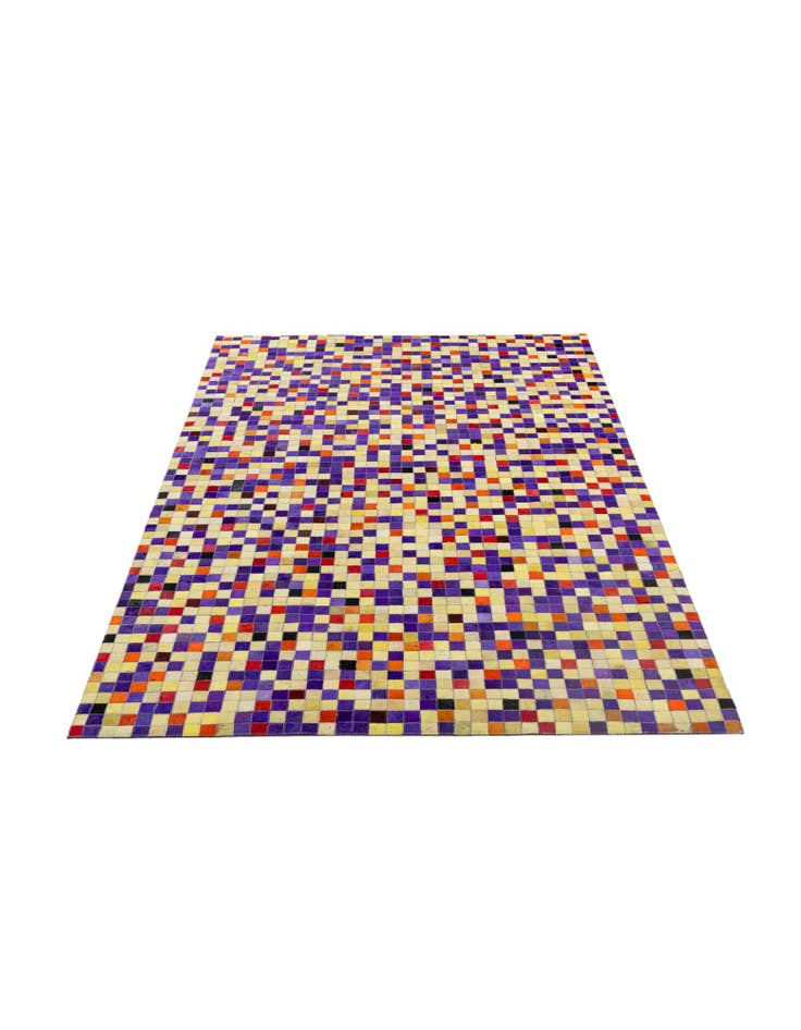 Detail image of  5' 1 x 7' 11 Cowhide - Patchwork Rug