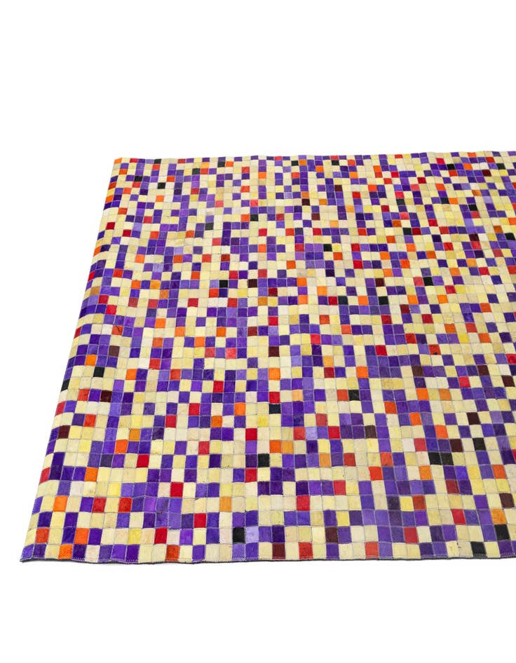 Detail image of  5' 1 x 7' 11 Cowhide - Patchwork Rug