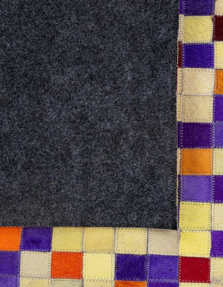 Detail image of  5' 1 x 7' 11 Cowhide - Patchwork Rug
