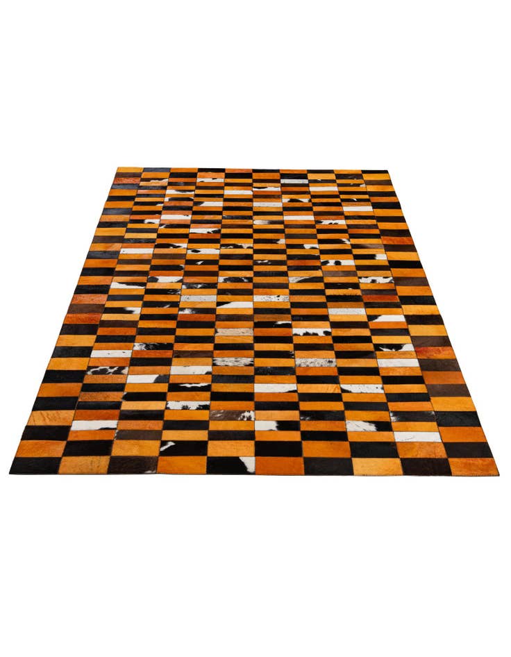 Detail image of  5' 1 x 7' 11 Cowhide - Patchwork Rug