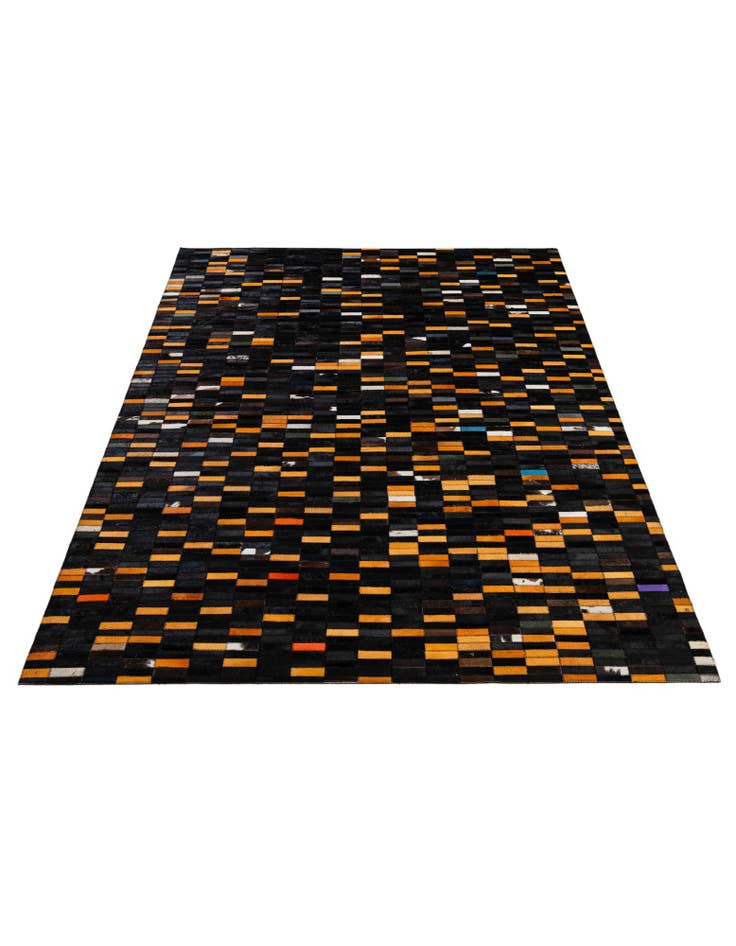 Detail image of  5' 2 x 7' 11 Cowhide - Patchwork Rug