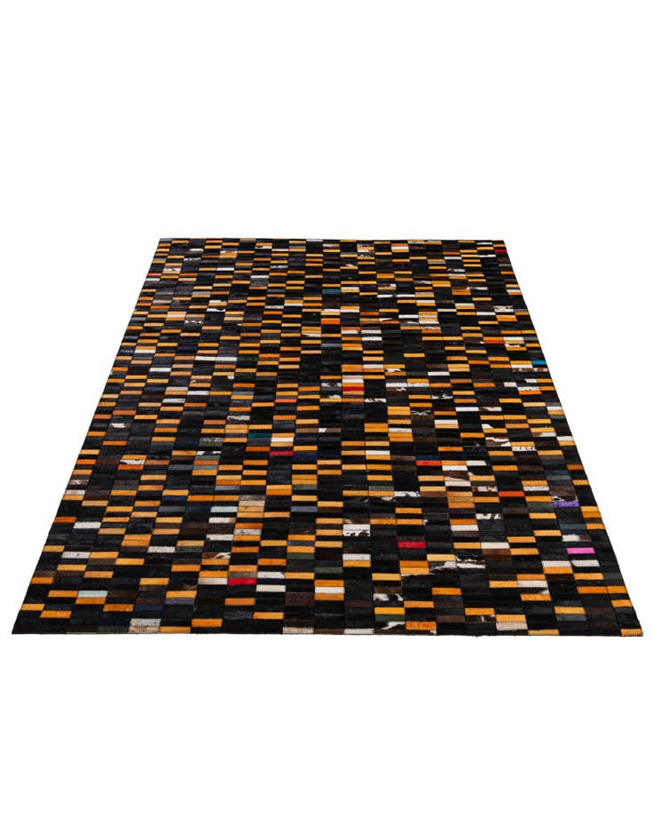 Detail image of  5' 2 x 8' Cowhide - Patchwork Rug