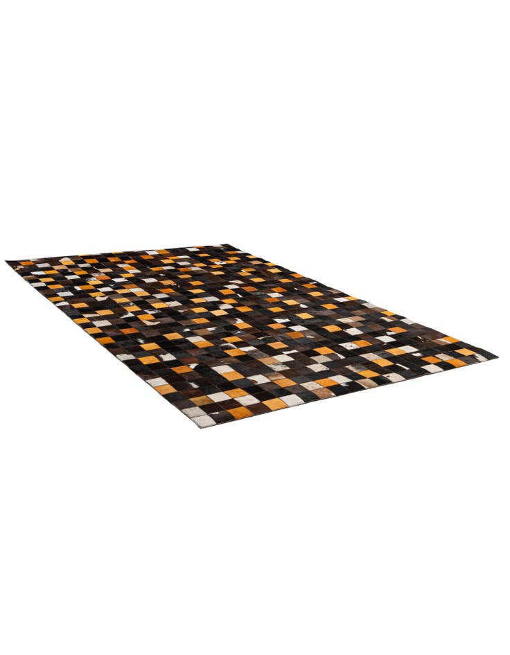 Detail image of  5' 2 x 8' Cowhide - Patchwork Rug