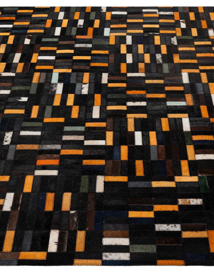 Detail image of  5' x 7' 11 Cowhide - Patchwork Rug