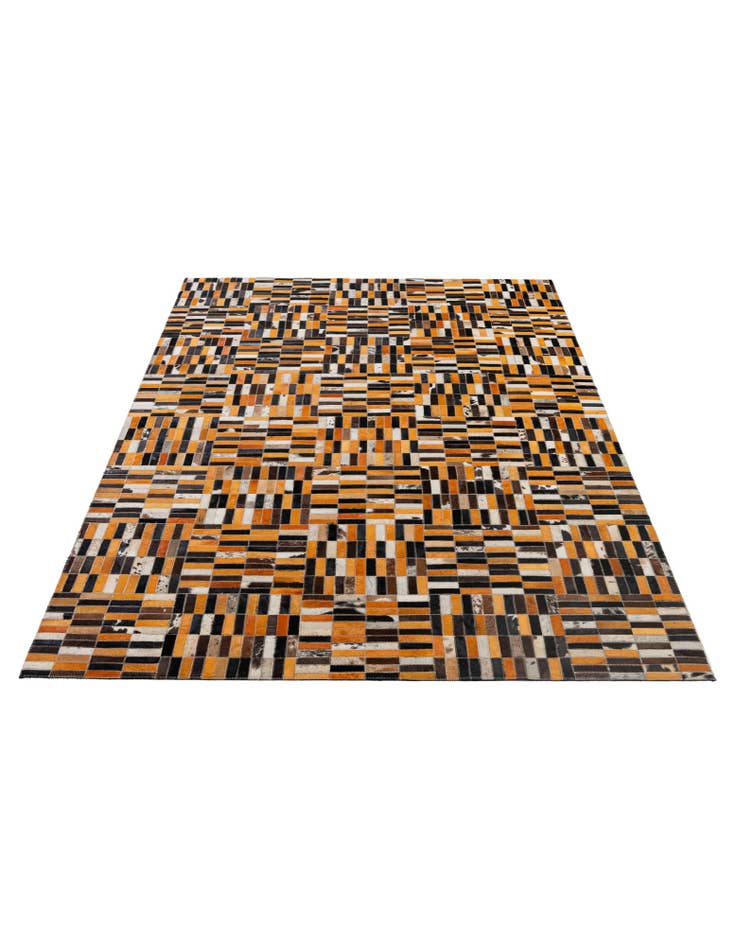 Detail image of  4' 11 x 7' 11 Cowhide - Patchwork Rug
