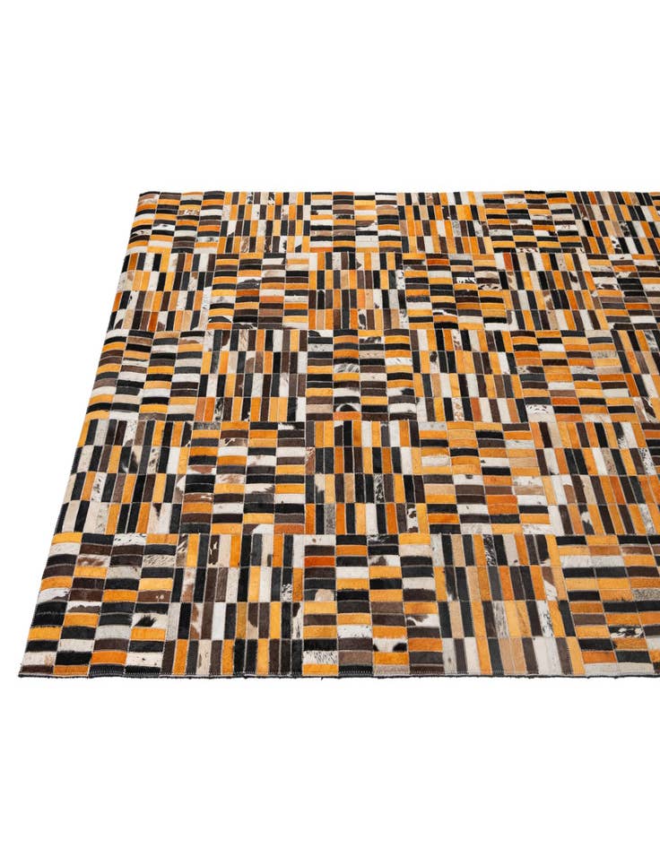 Detail image of  4' 11 x 7' 11 Cowhide - Patchwork Rug