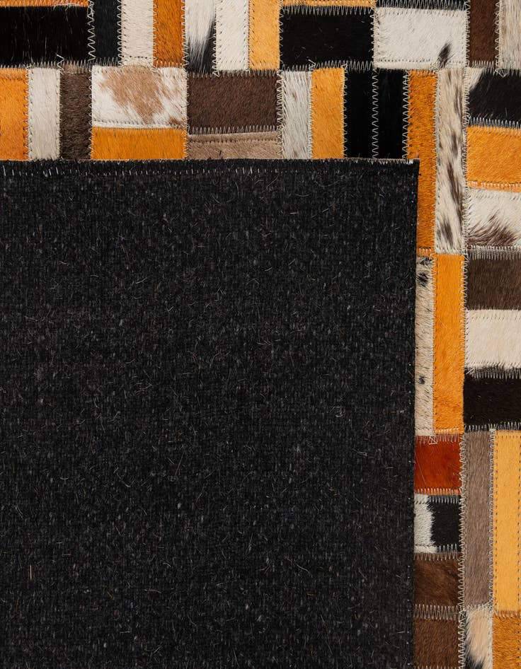 Detail image of  5' x 7' 11 Cowhide - Patchwork Rug