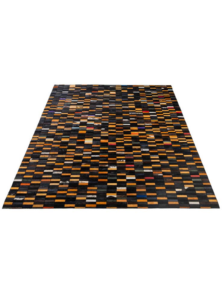 Detail image of  5' 2 x 8' Cowhide - Patchwork Rug