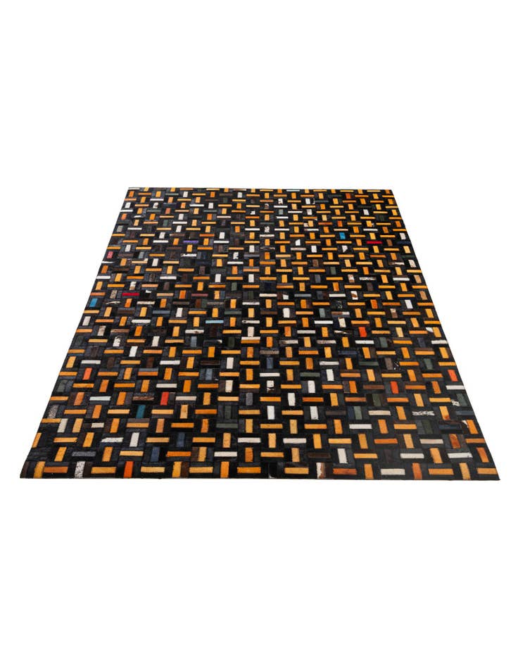 Detail image of  4' 11 x 7' 10 Cowhide - Patchwork Rug