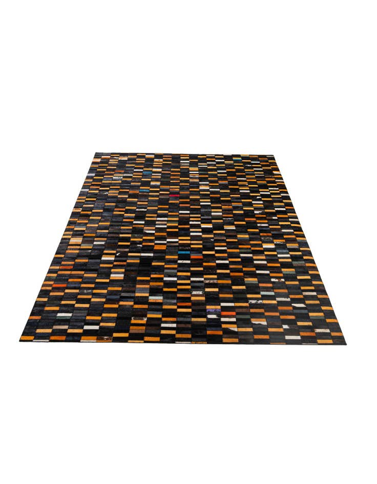 Detail image of  5' 2 x 8' Cowhide - Patchwork Rug