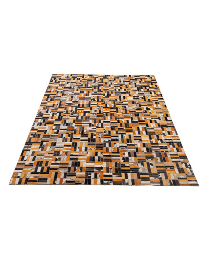 Detail image of  5' x 7' 11 Cowhide - Patchwork Rug