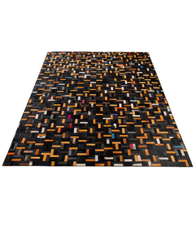Detail image of  5' 1 x 8' 1 Cowhide - Patchwork Rug