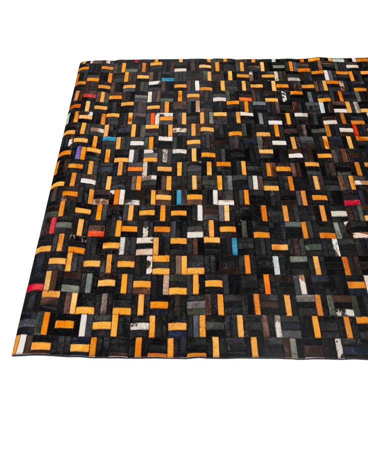 Detail image of  5' 1 x 8' 1 Cowhide - Patchwork Rug