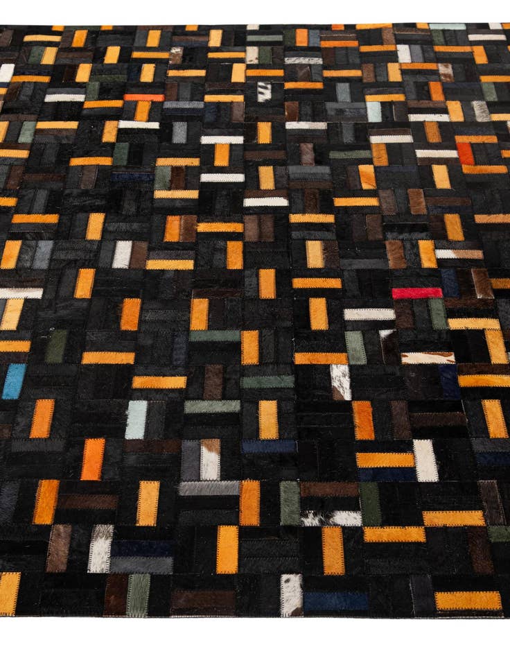 Detail image of  5' 1 x 8' 1 Cowhide - Patchwork Rug