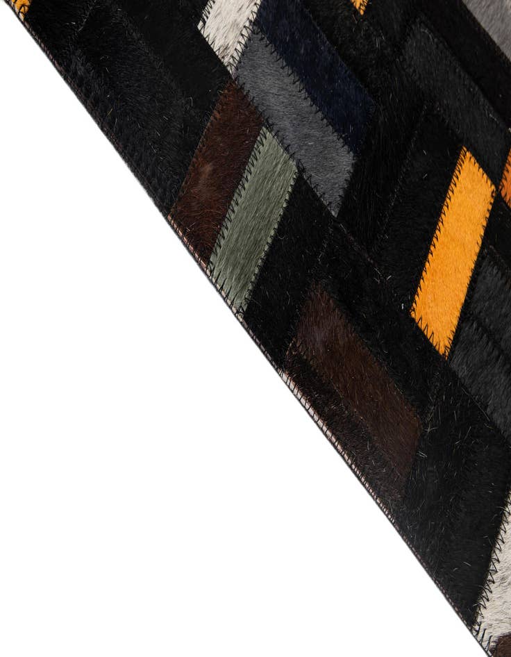 Detail image of  5' 1 x 8' 1 Cowhide - Patchwork Rug