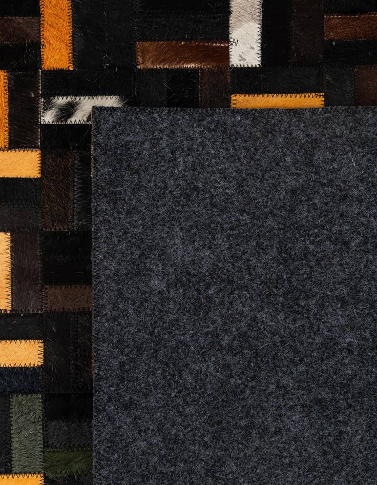 Detail image of  5' 1 x 8' 1 Cowhide - Patchwork Rug