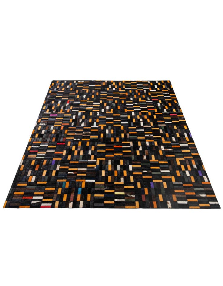 Detail image of  5' 2 x 7' 11 Cowhide - Patchwork Rug