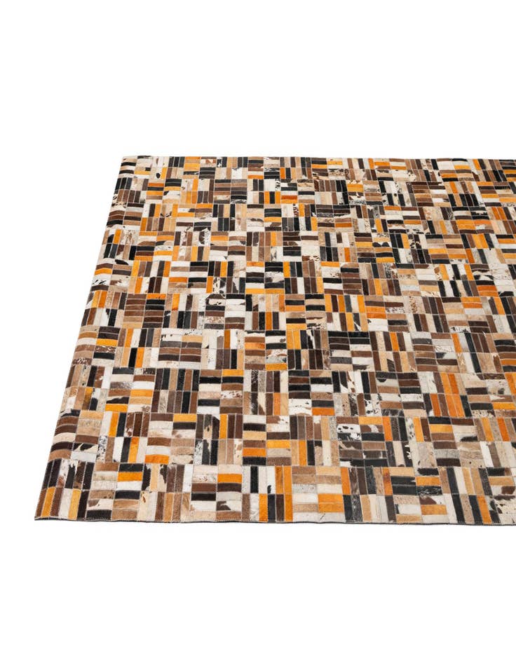 Detail image of  5' x 7' 11 Cowhide - Patchwork Rug