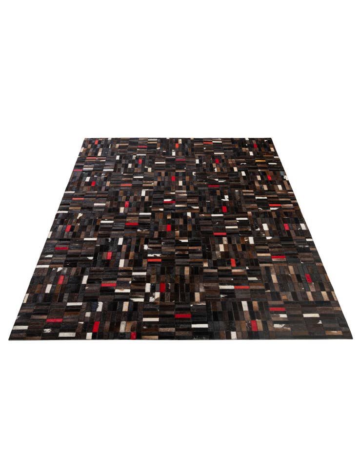 Detail image of  5' 1 x 8' Cowhide - Patchwork Rug