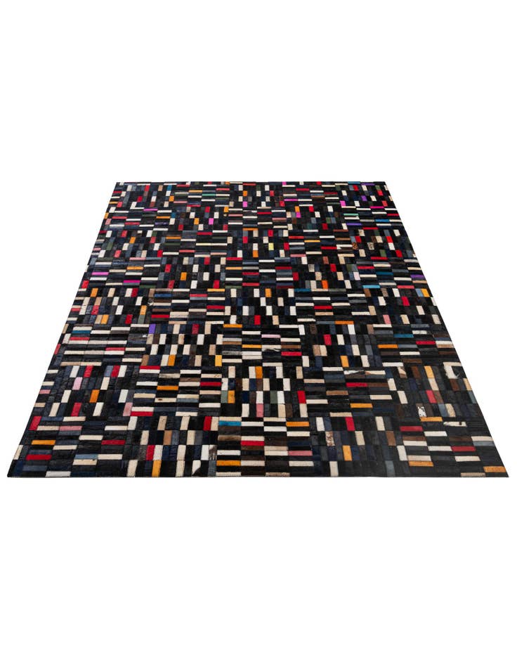 Detail image of  5' 1 x 8' 1 Cowhide - Patchwork Rug