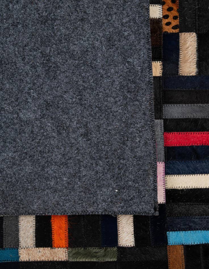 Detail image of  5' 1 x 8' 1 Cowhide - Patchwork Rug