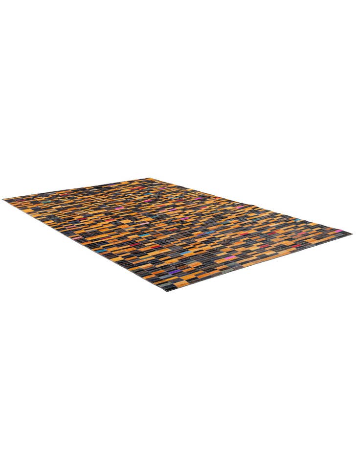 Detail image of  5' 1 x 8' Cowhide - Patchwork Rug