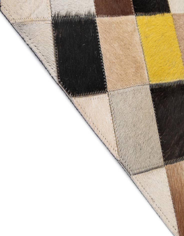 Detail image of  5' 1 x 7' 10 Cowhide - Patchwork Rug