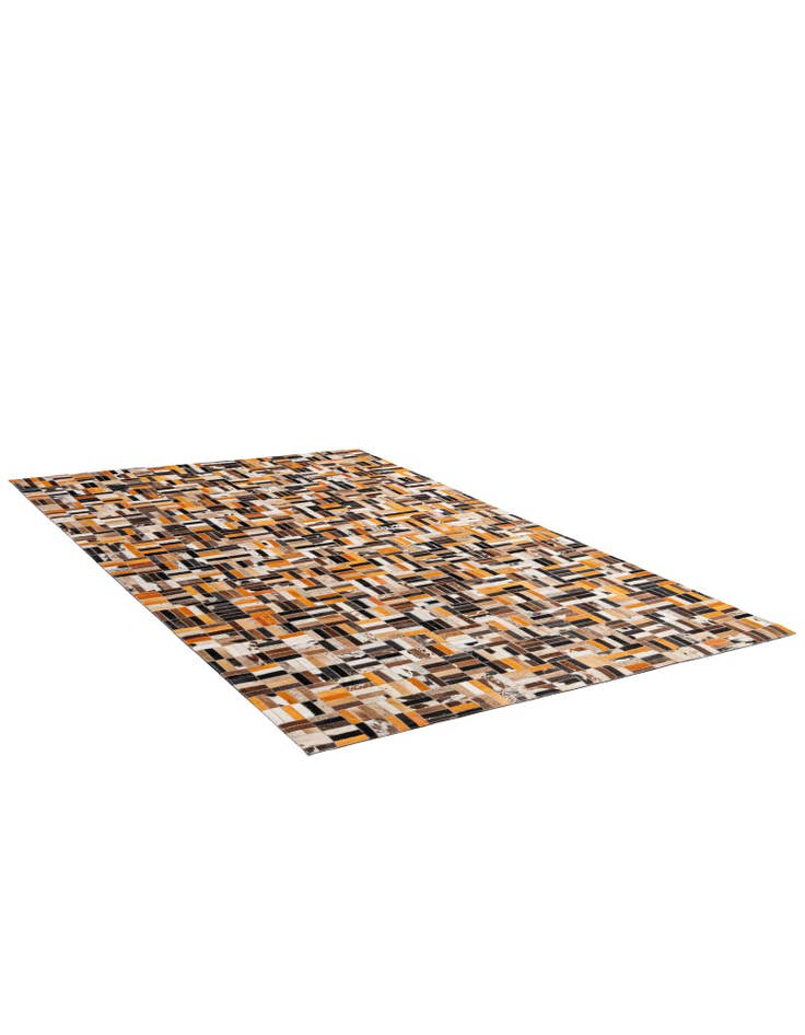 Detail image of  5' 1 x 8' Cowhide - Patchwork Rug