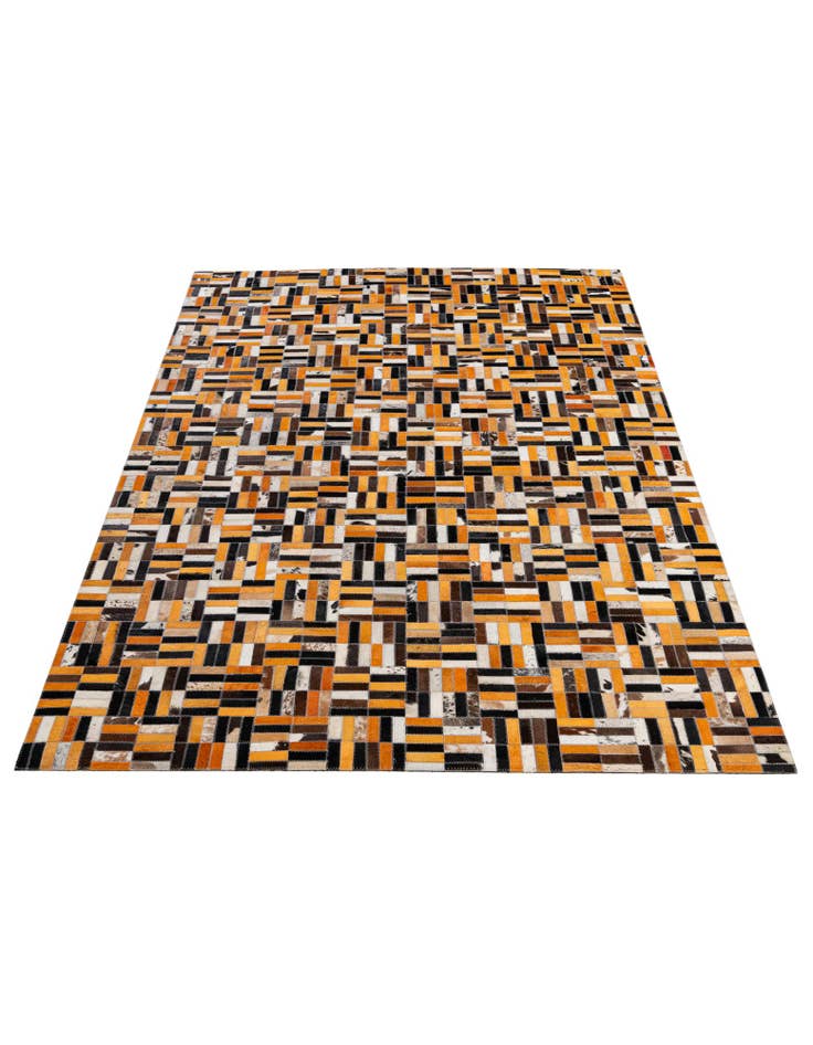 Detail image of  4' 11 x 7' 11 Cowhide - Patchwork Rug