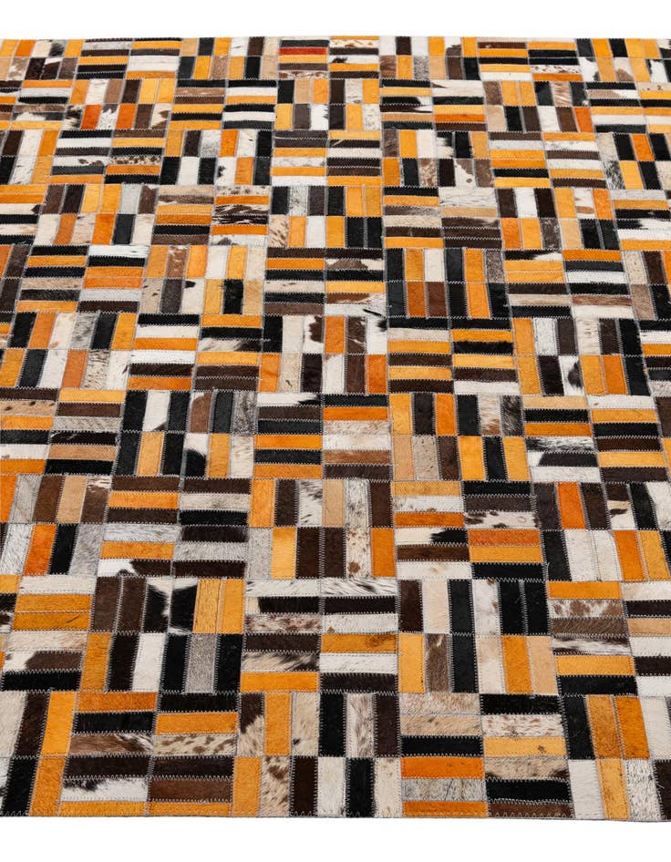 Detail image of  4' 11 x 7' 11 Cowhide - Patchwork Rug