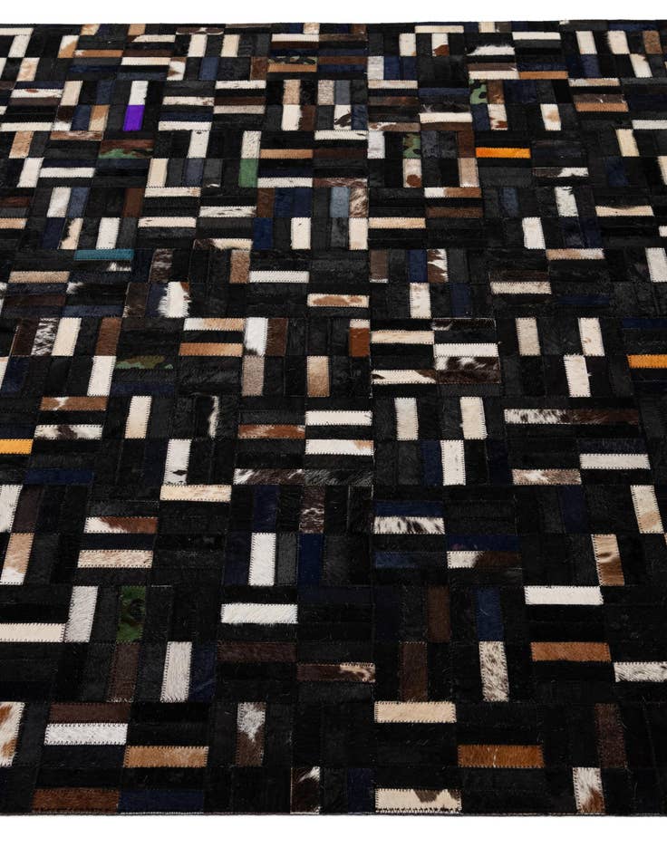 Detail image of  5' x 8' Cowhide - Patchwork Rug