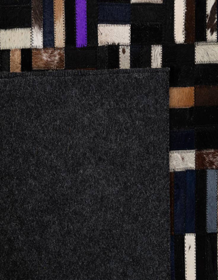 Detail image of  5' x 8' Cowhide - Patchwork Rug