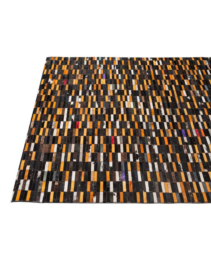 Detail image of  5' 3 x 8' 1 Cowhide - Patchwork Rug