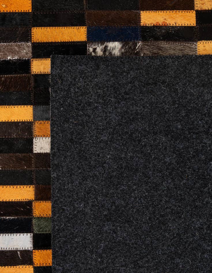 Detail image of  5' 3 x 8' 1 Cowhide - Patchwork Rug