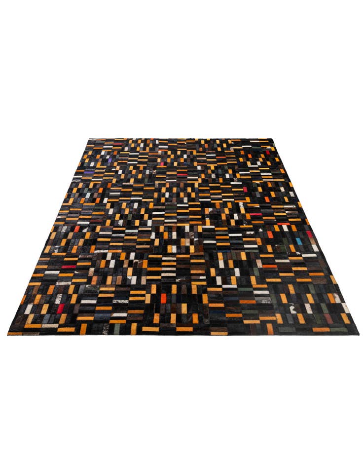 Detail image of  5' 1 x 8' 2 Cowhide - Patchwork Rug