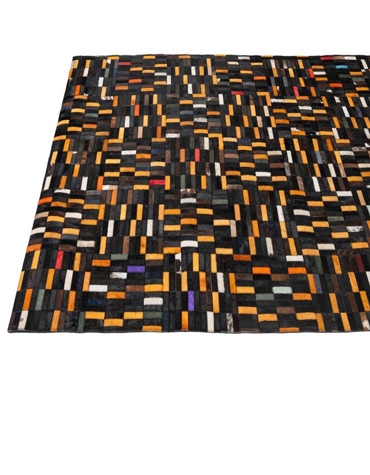 Detail image of  5' 1 x 8' 2 Cowhide - Patchwork Rug