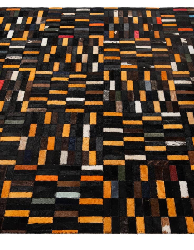 Detail image of  5' 1 x 8' 2 Cowhide - Patchwork Rug