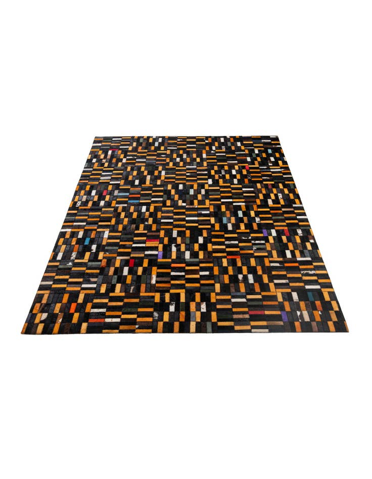 Detail image of  4' 11 x 7' 11 Cowhide - Patchwork Rug