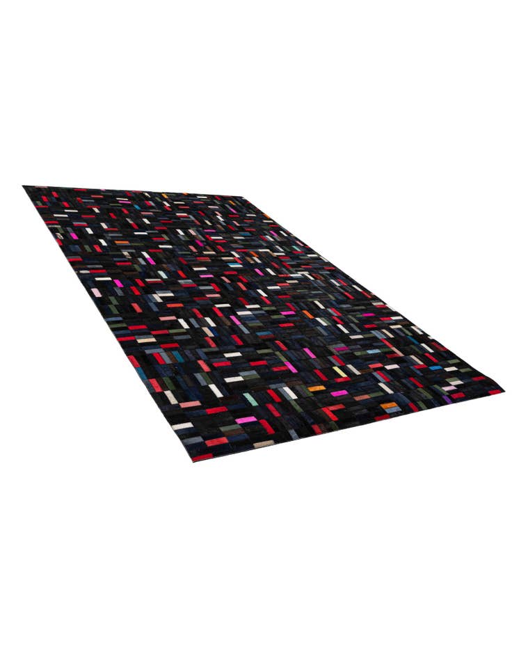 Detail image of  5' 1 x 7' 11 Cowhide - Patchwork Rug