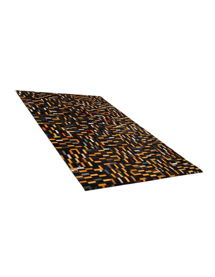 Detail image of  4' 11 x 7' 10 Cowhide - Patchwork Rug