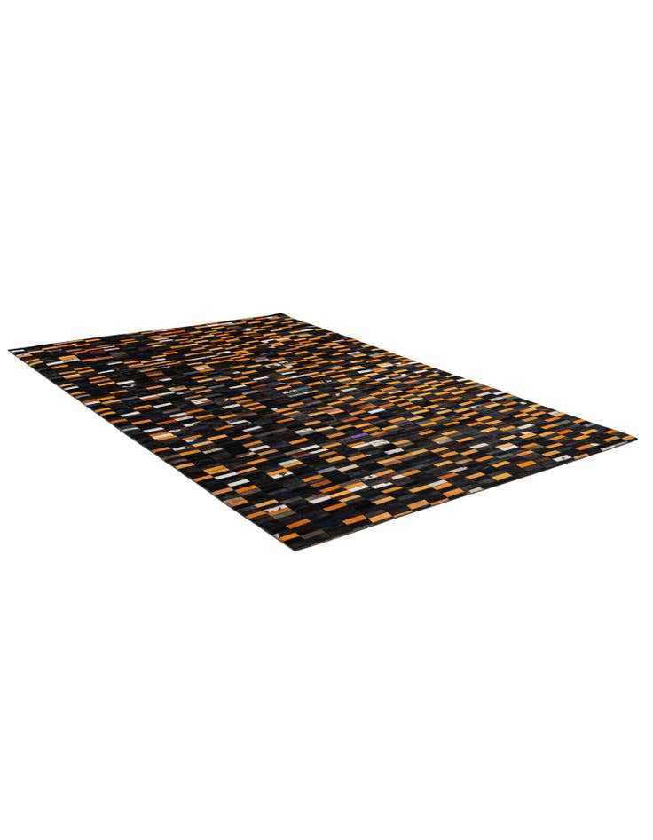 Detail image of  5' 2 x 8' Cowhide - Patchwork Rug