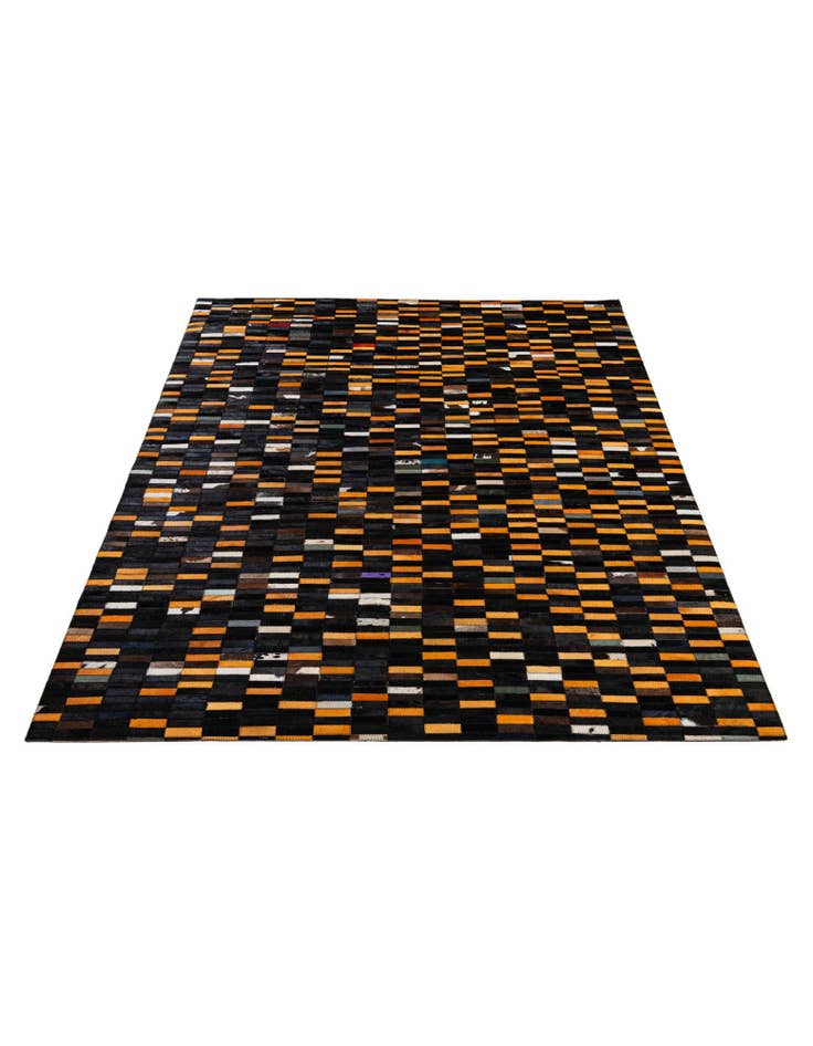 Detail image of  5' 2 x 8' Cowhide - Patchwork Rug