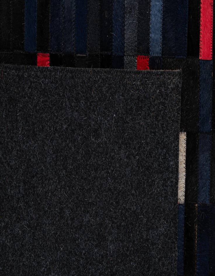 Detail image of  5' 2 x 7' 11 Cowhide - Patchwork Rug