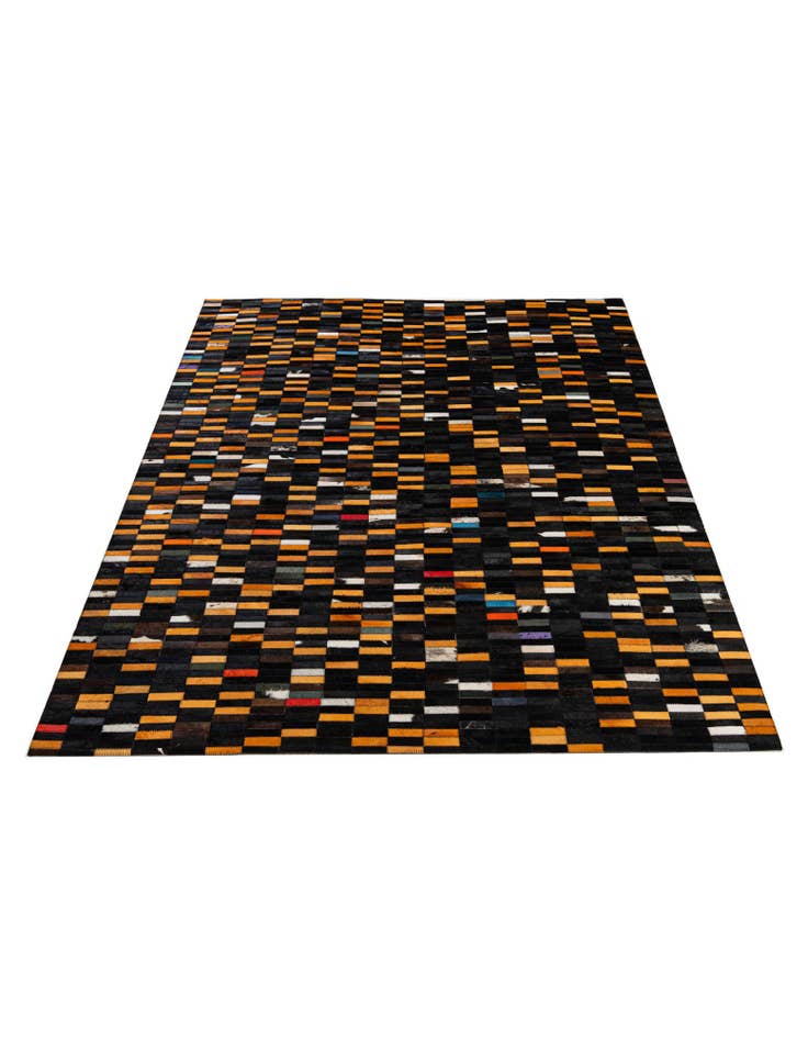 Detail image of  5' 2 x 7' 10 Cowhide - Patchwork Rug