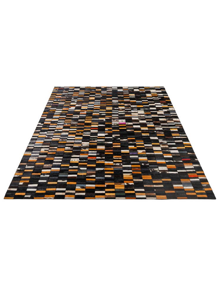 Detail image of  5' 2 x 8' Cowhide - Patchwork Rug